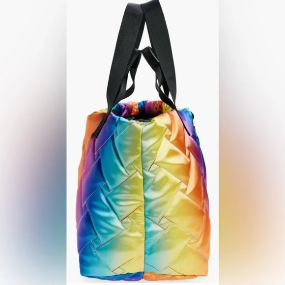 Kurt Geiger London Colorful Quilted Shopper Tote NWT - Picture 3 of 6